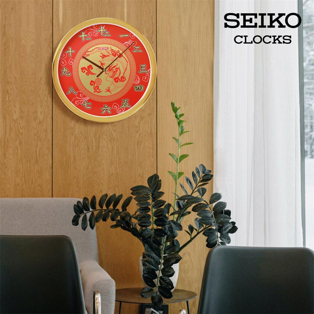 นาฬิกาแขวน SEIKO CLOCKS QXA940F 15.7 นิ้ว สีทอง