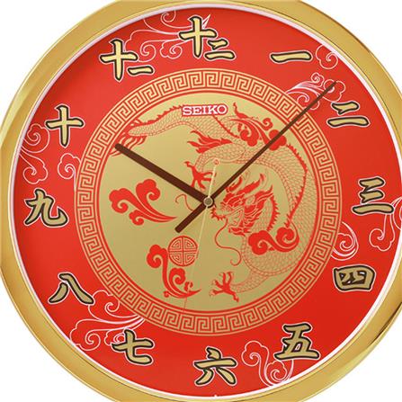 นาฬิกาแขวน SEIKO CLOCKS QXA940F 15.7 นิ้ว สีทอง_1