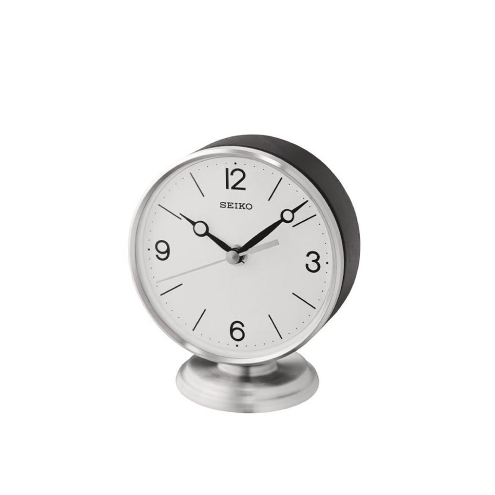 นาฬิกาตั้งโต๊ะ SEIKO CLOCKS QXG150S 5.5X4.7 นิ้ว สีเงิน