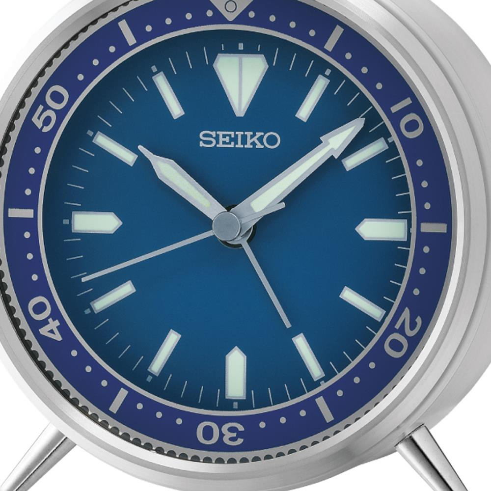 นาฬิกาตั้งโต๊ะ SEIKO CLOCKS QXE065L 4.3X3.9 นิ้ว สีเงิน