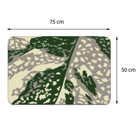 พรมเช็ดเท้าดักฝุ่น PRAW TROPICAL MONSTERA A 50X75 ซม. สีเขียว_7