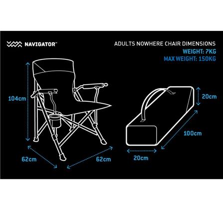 เก้าอี้สนาม NAVIGATOR THE NOWHERE CHAIR สีฟ้า/เทา_4