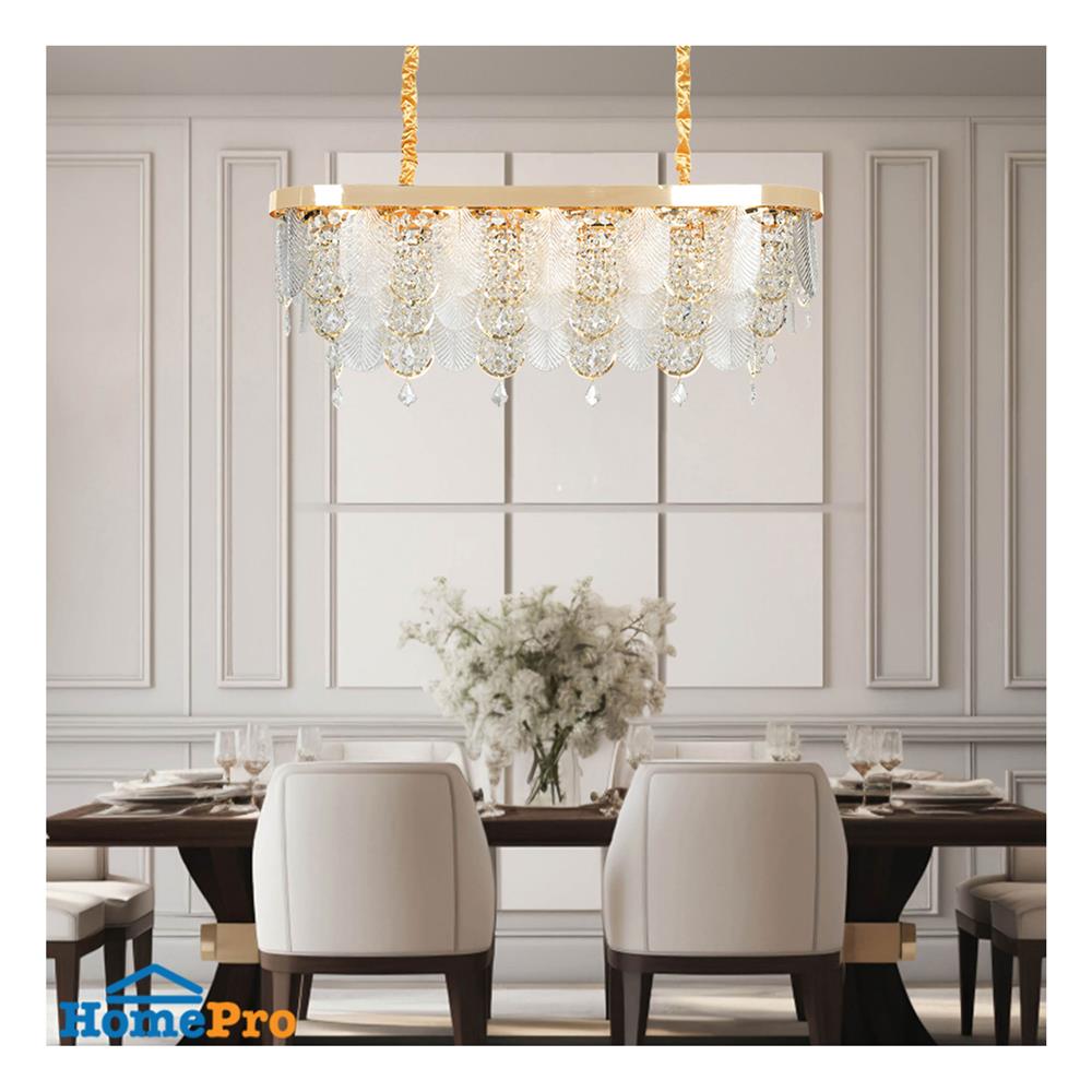 ไฟช่อ L&E 01-03114 สีทอง/ใส 16 หัว