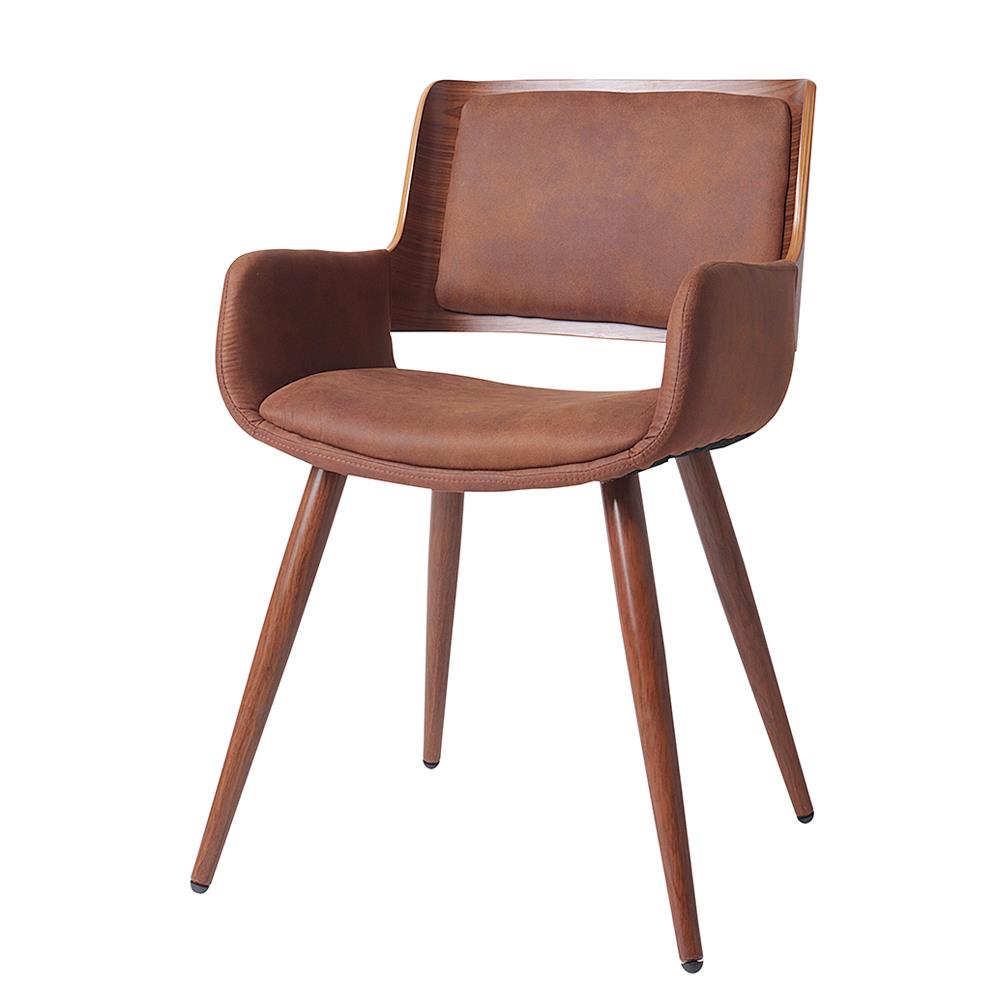 เก้าอี้ห้องอาหาร FURINTREND IVY 5-BROWN PU สีน้ำตาล