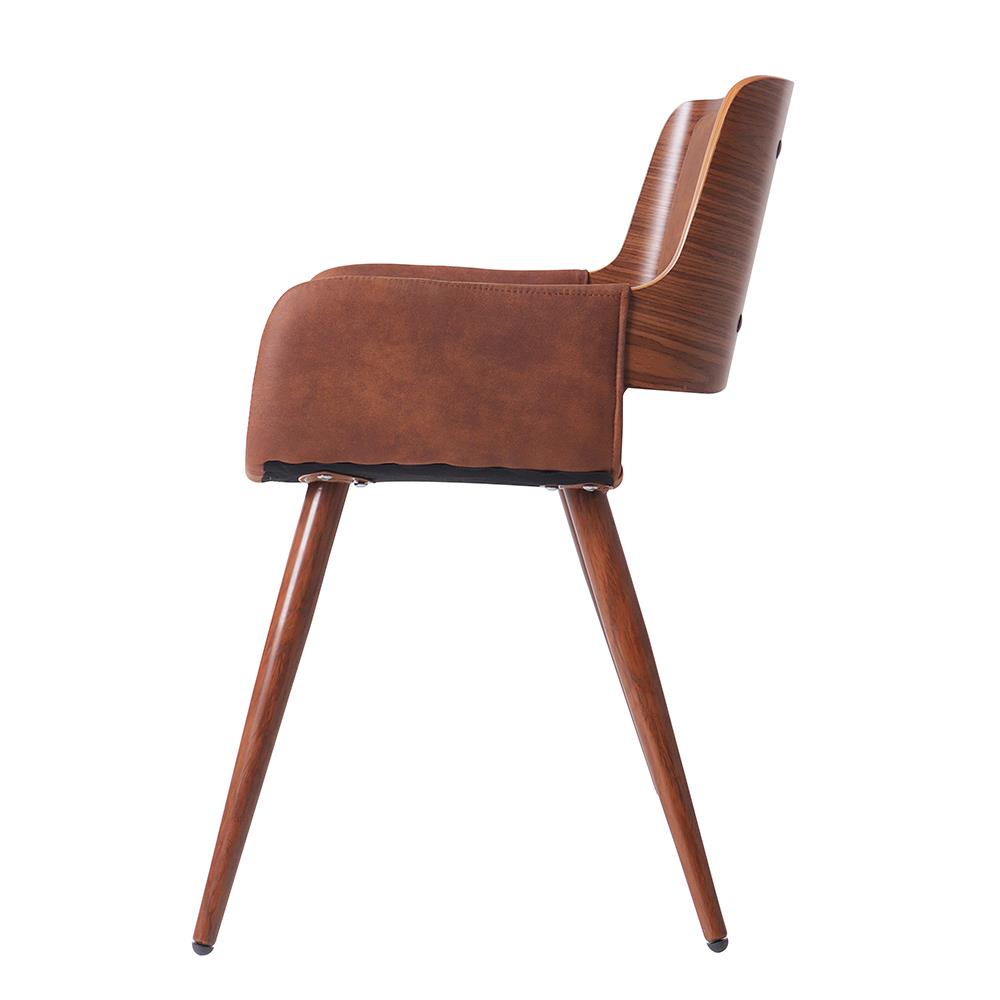 เก้าอี้ห้องอาหาร FURINTREND IVY 5-BROWN PU สีน้ำตาล