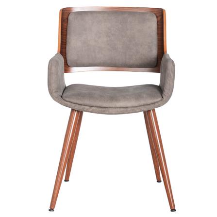 เก้าอี้ห้องอาหาร FURINTREND IVY 5-GREY PU สีเทา_1