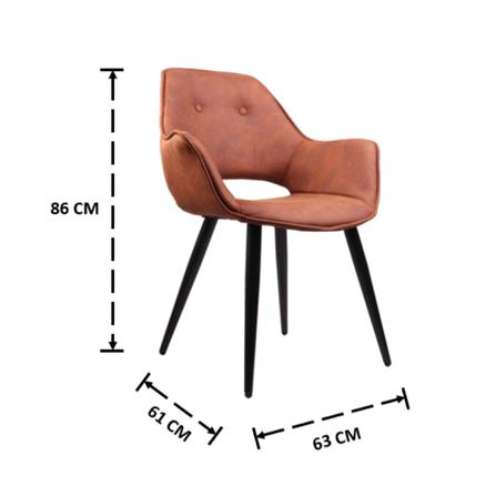 เก้าอี้ห้องอาหาร FURINTREND SEN3 FABRIC สีน้ำตาลเข้ม_3