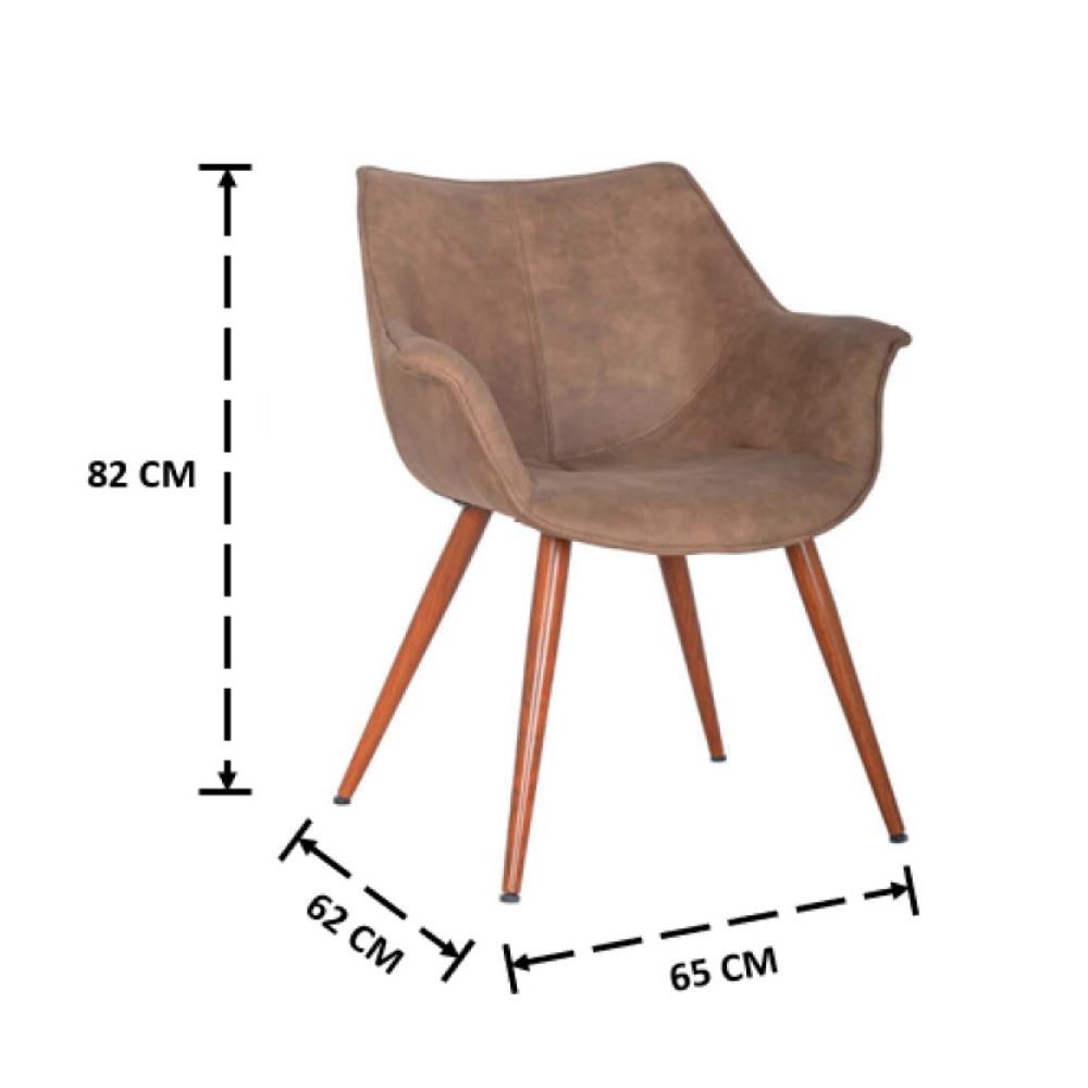 เก้าอี้ห้องอาหาร FURINTREND SEN1 BROWN FABRIC สีน้ำตาล