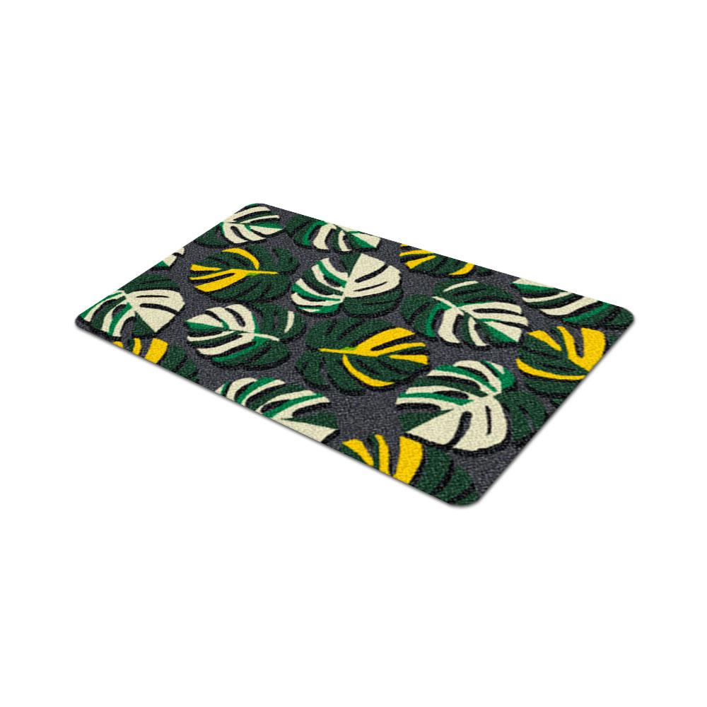 พรมเช็ดเท้าดักฝุ่น PRAW TROPICAL MONSTERA B 50X75 ซม. สีเขียว