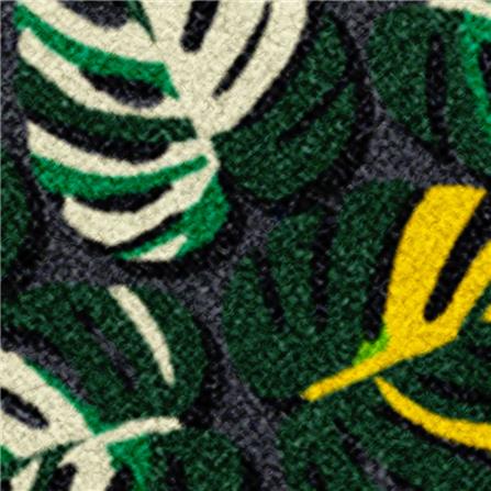 พรมเช็ดเท้าดักฝุ่น PRAW TROPICAL MONSTERA B 50X75 ซม. สีเขียว_1