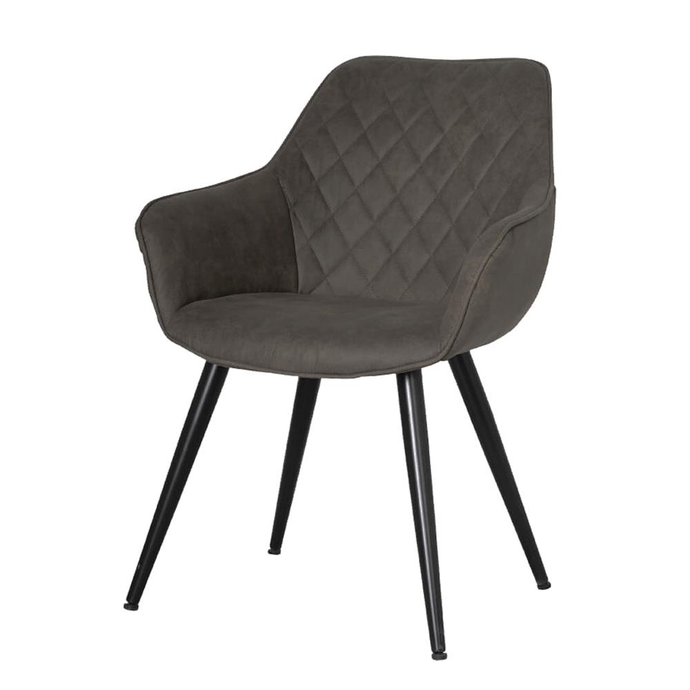 เก้าอี้ห้องอาหาร FURINTREND IVY 4-DARK GREY PU สีเทา