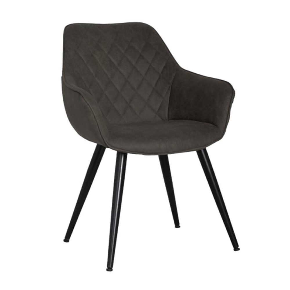 เก้าอี้ห้องอาหาร FURINTREND IVY 4-DARK GREY PU สีเทา