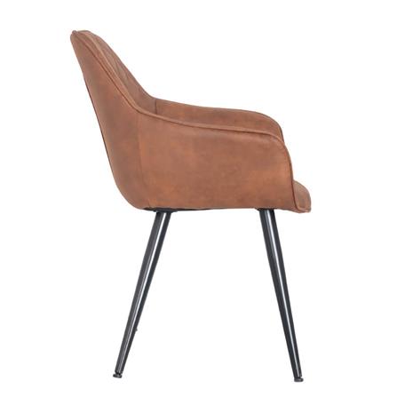 เก้าอี้ห้องอาหาร FURINTREND IVY 4-BROWN PU สีน้ำตาล_2