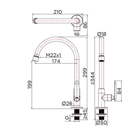 ก๊อกซิงค์เดี่ยวเคาน์เตอร์ KARAT FAUCET KF-48-511-50_3