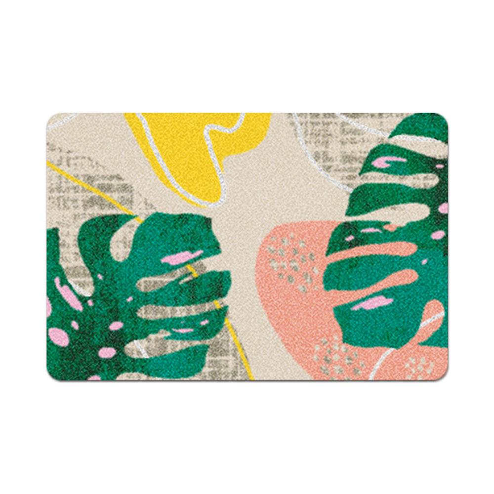 พรมเช็ดเท้าดักฝุ่น PRAW TROPICAL MONSTERA DE/PR237 50X75 ซม. สีเขียว