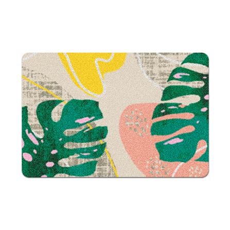 พรมเช็ดเท้าดักฝุ่น PRAW TROPICAL MONSTERA DE/PR237 50X75 ซม. สีเขียว_0