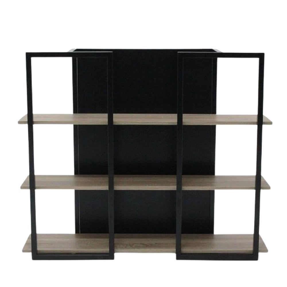 ชั้นวางของโล่ง LOOMS DYLAN 19212225 120 ซม. สีไม้อ่อน/ดำ