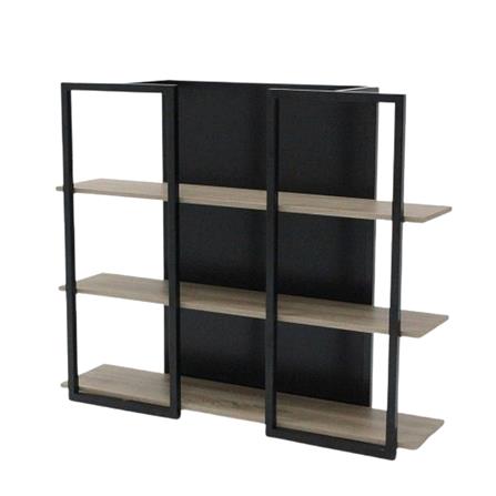 ชั้นวางของโล่ง LOOMS DYLAN 19212225 120 ซม. สีไม้อ่อน/ดำ_0