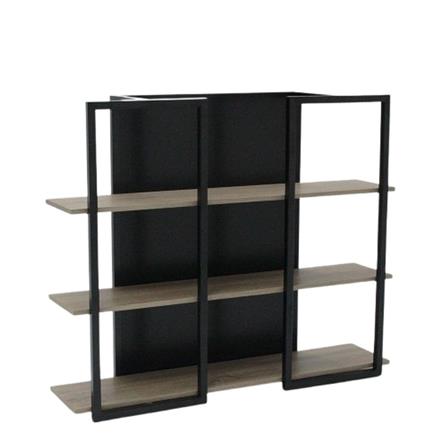 ชั้นวางของโล่ง LOOMS DYLAN 19212225 120 ซม. สีไม้อ่อน/ดำ_2