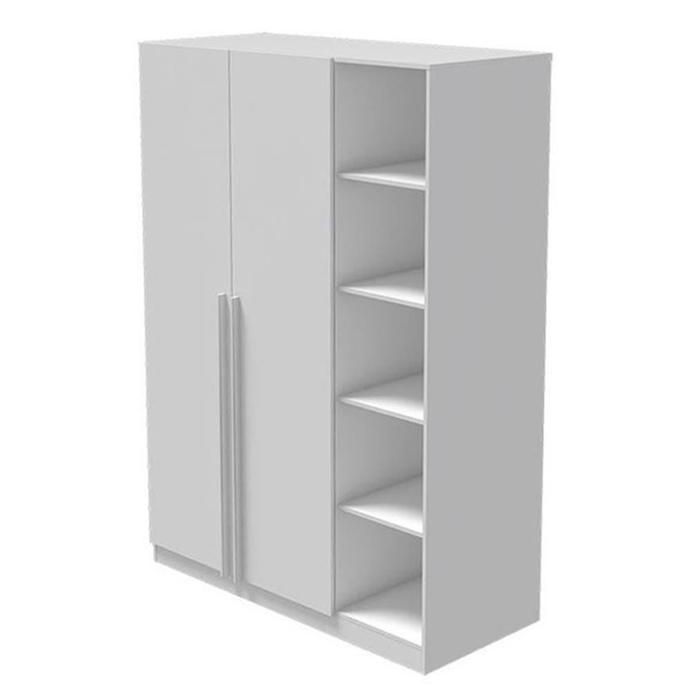 ตู้เสื้อผ้า 2 บานเปิด LOOMS REMUS-D 19227700 140 ซม. สีขาว