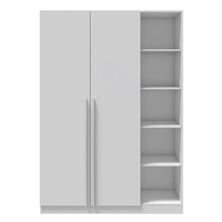 ตู้เสื้อผ้า 2 บานเปิด LOOMS REMUS-D 19227700 140 ซม. สีขาว_0