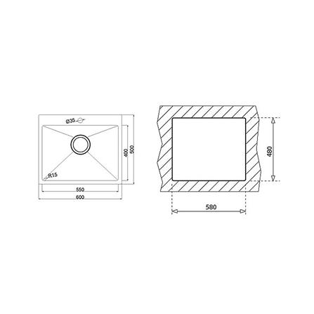 ซิงค์ฝัง 1 หลุม TEKA TQ60 1B PVD BLACK ดำ_3