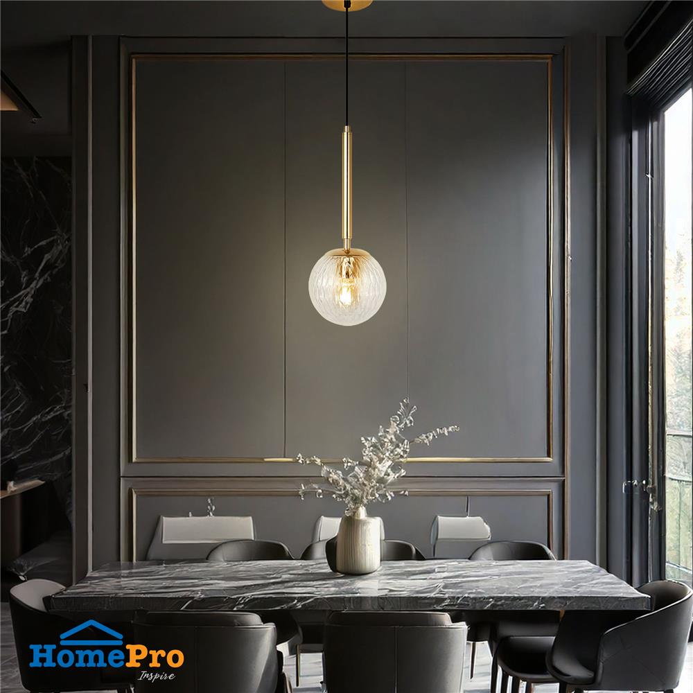 ไฟช่อ CARINI P2461050 สีทอง/ใส 1 หัว