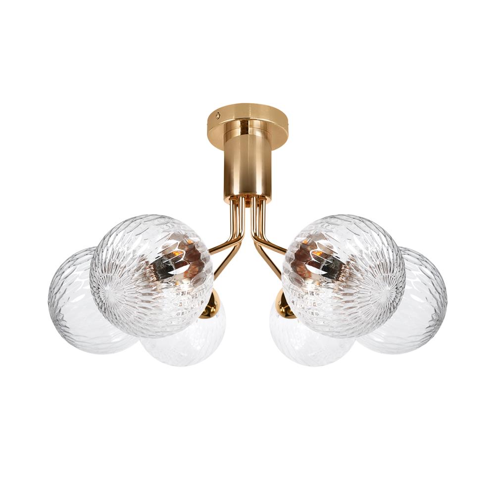 ไฟถาด CARINI P2461050-6 สีทอง/ใส 6 หัว