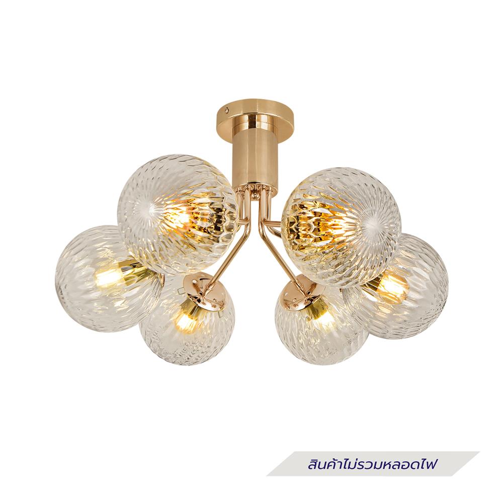 ไฟถาด CARINI P2461050-6 สีทอง/ใส 6 หัว