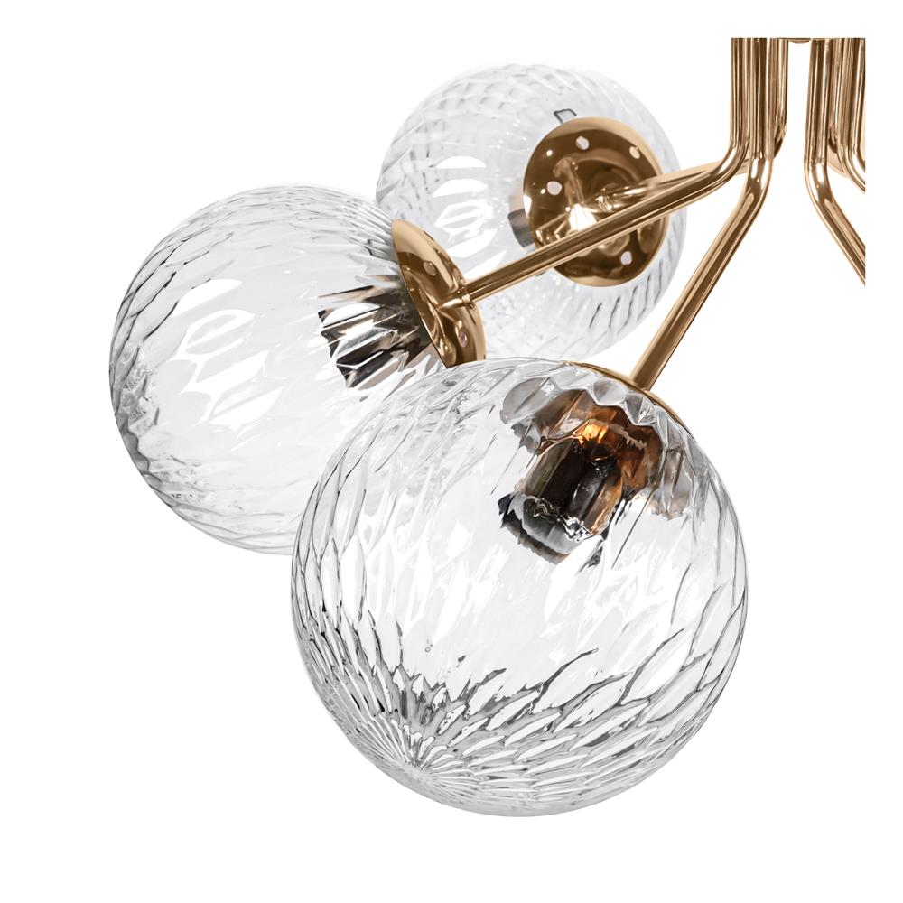 ไฟถาด CARINI P2461050-6 สีทอง/ใส 6 หัว