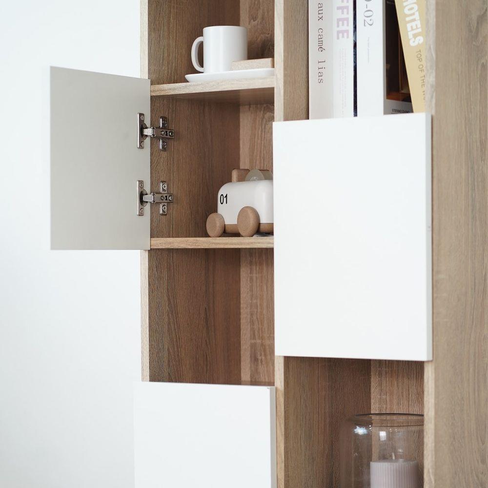 ชั้นวางของหน้าบานผสม LOOMS CONELL 19211162 50 ซม. สีขาว