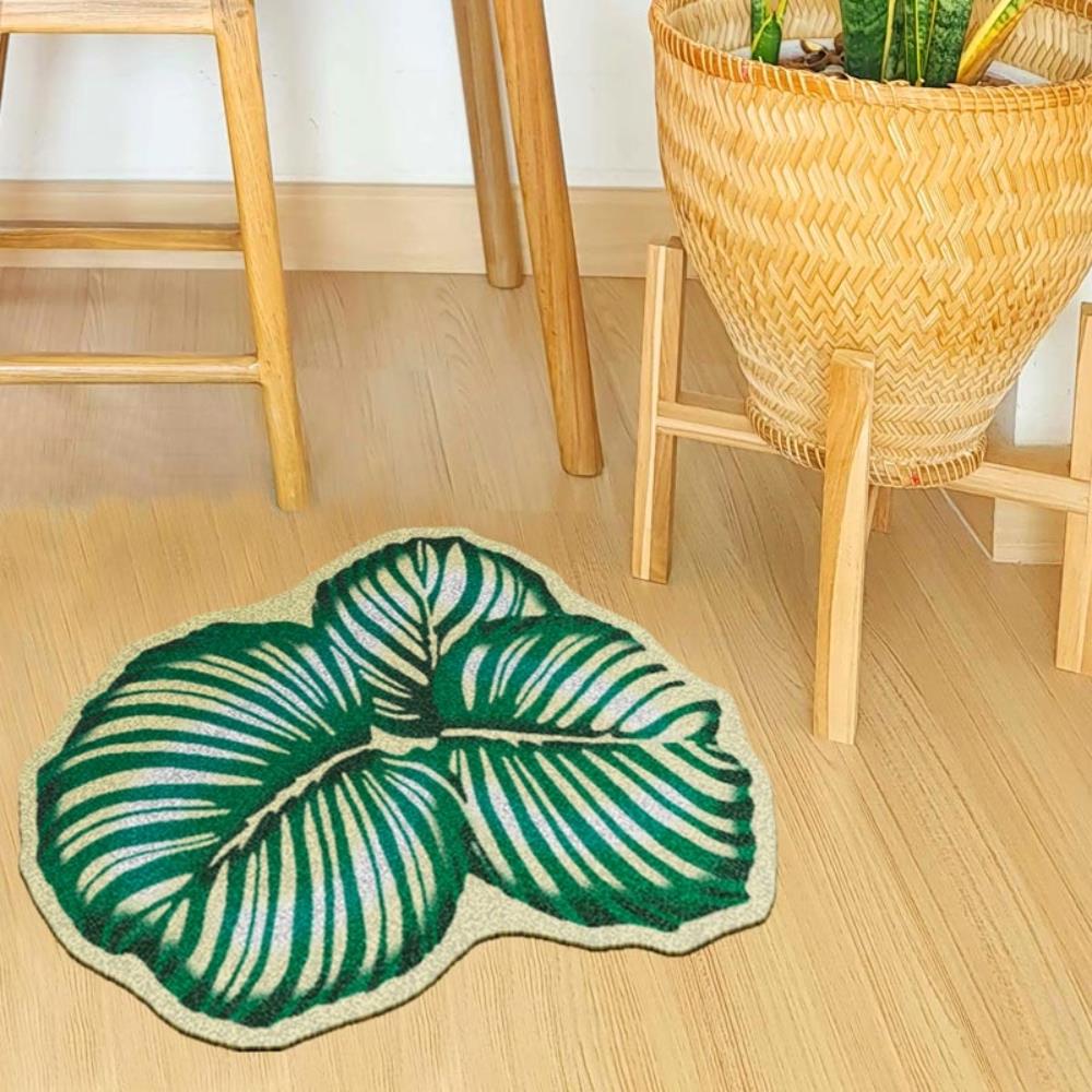 พรมเช็ดเท้าดักฝุ่น PRAW KLA BAITONG SH2 75X95 ซม. สีเขียว