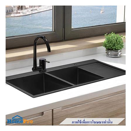ซิงค์ฝัง 2 หลุม 1 ที่พัก TEKA TQ 2B1D PVD BLACK สีดำ_2