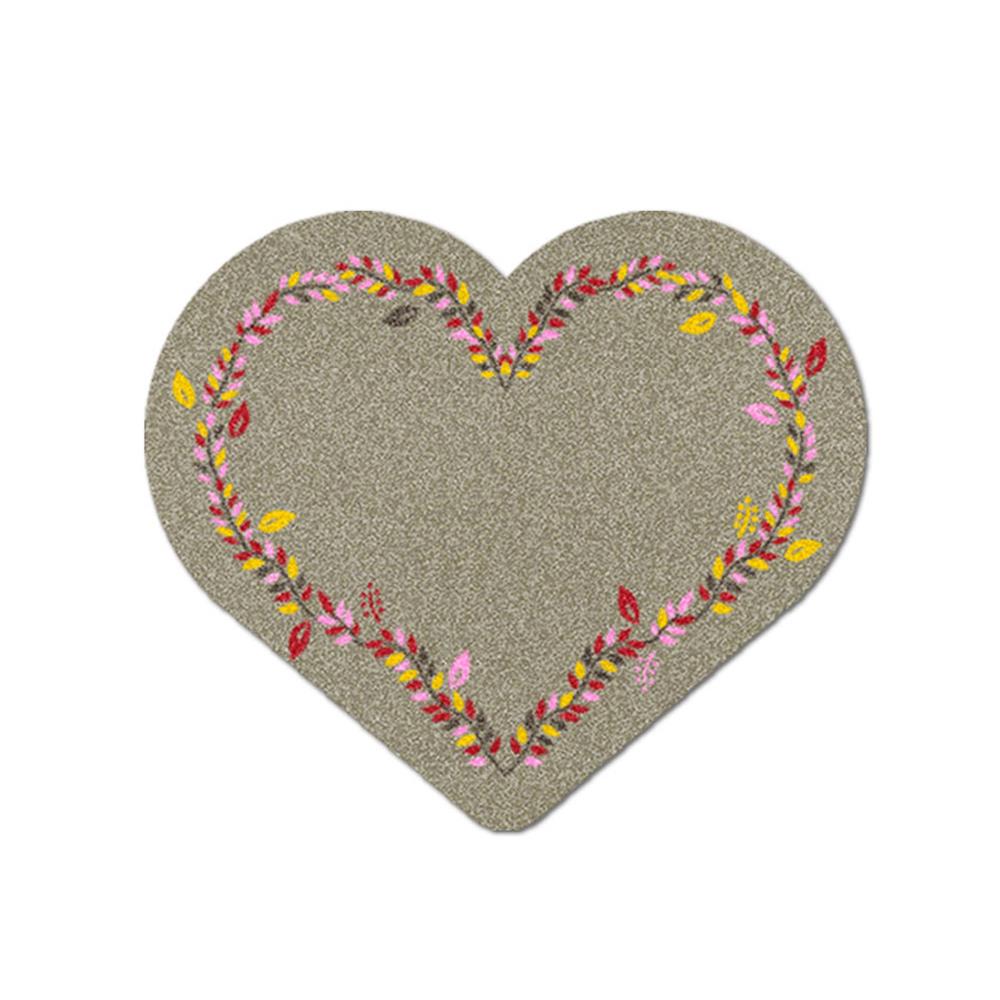 พรมเช็ดเท้าดักฝุ่น PRAW FOLK HEART-SH2 75X87 ซม. สีน้ำตาล