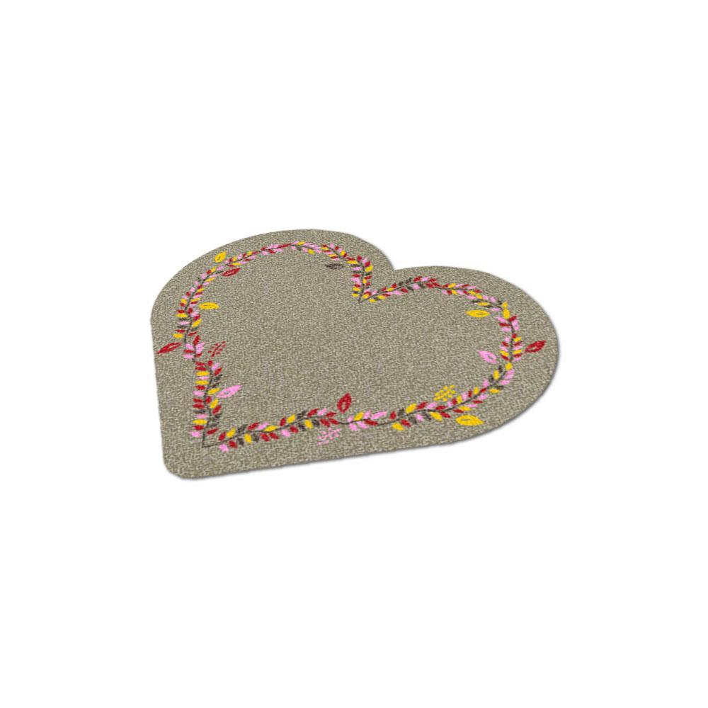 พรมเช็ดเท้าดักฝุ่น PRAW FOLK HEART-SH2 75X87 ซม. สีน้ำตาล