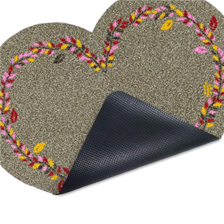 พรมเช็ดเท้าดักฝุ่น PRAW FOLK HEART-SH2 75X87 ซม. สีน้ำตาล_4