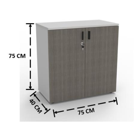 ตู้บานเปิด OFFICEINTREND W-COMBI สีขาว/เทา_2