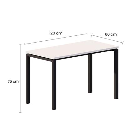 โต๊ะอเนกประสงค์ OFFICEINTREND NEWTRON BL-W 120 ซม. สีขาว/ดำ_2