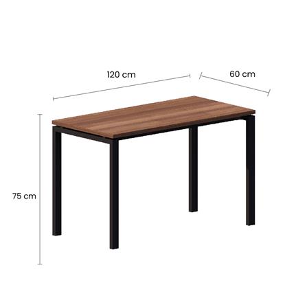 โต๊ะอเนกประสงค์ OFFICEINTREND NEWTRON BL-TEAK 120 ซม. สีน้ำตาล/ดำ_2