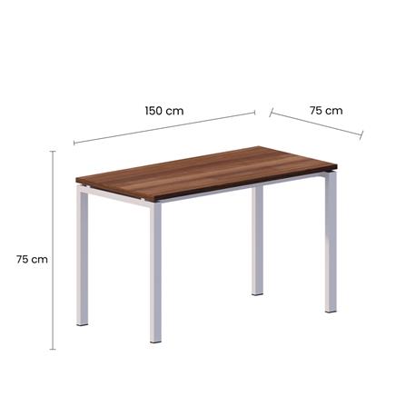 โต๊ะอเนกประสงค์ OFFICEINTREND NEWTRON WL-T 150 ซม. สีน้ำตาล/ขาว_2