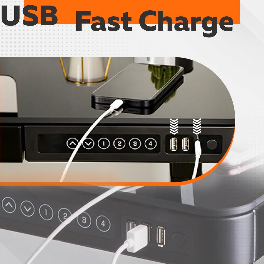 โต๊ะปรับระดับไฟฟ้า ERGOTREND SIT2STAND GLASS 120 ซม. สีดำ