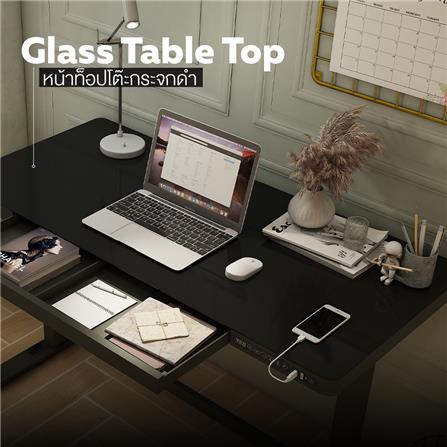 โต๊ะปรับระดับไฟฟ้า ERGOTREND SIT2STAND GLASS 120 ซม. สีดำ_5