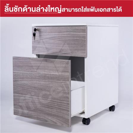 ตู้ลิ้นชัก 2 ลิ้นชัก OFFICEINTREND W-COMBI 41.5 ซม. สีขาว/เทา_1