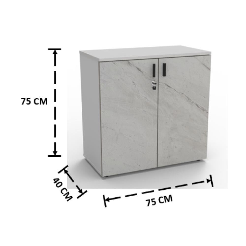 ตู้บานเปิด OFFICEINTREND W-GRANITE สีขาว