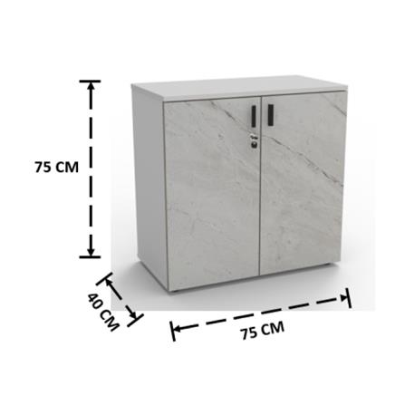 ตู้บานเปิด OFFICEINTREND W-GRANITE สีขาว_2