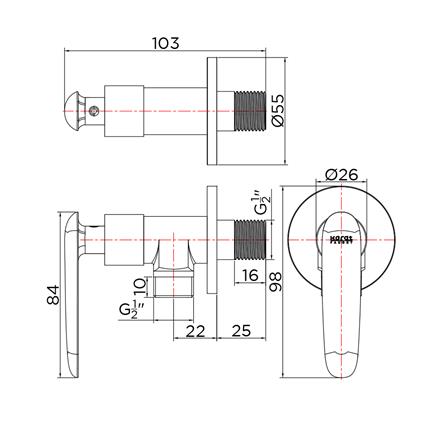 วาล์วฝักบัว 1 ทาง KARAT FAUCET KF-48-470-50_2