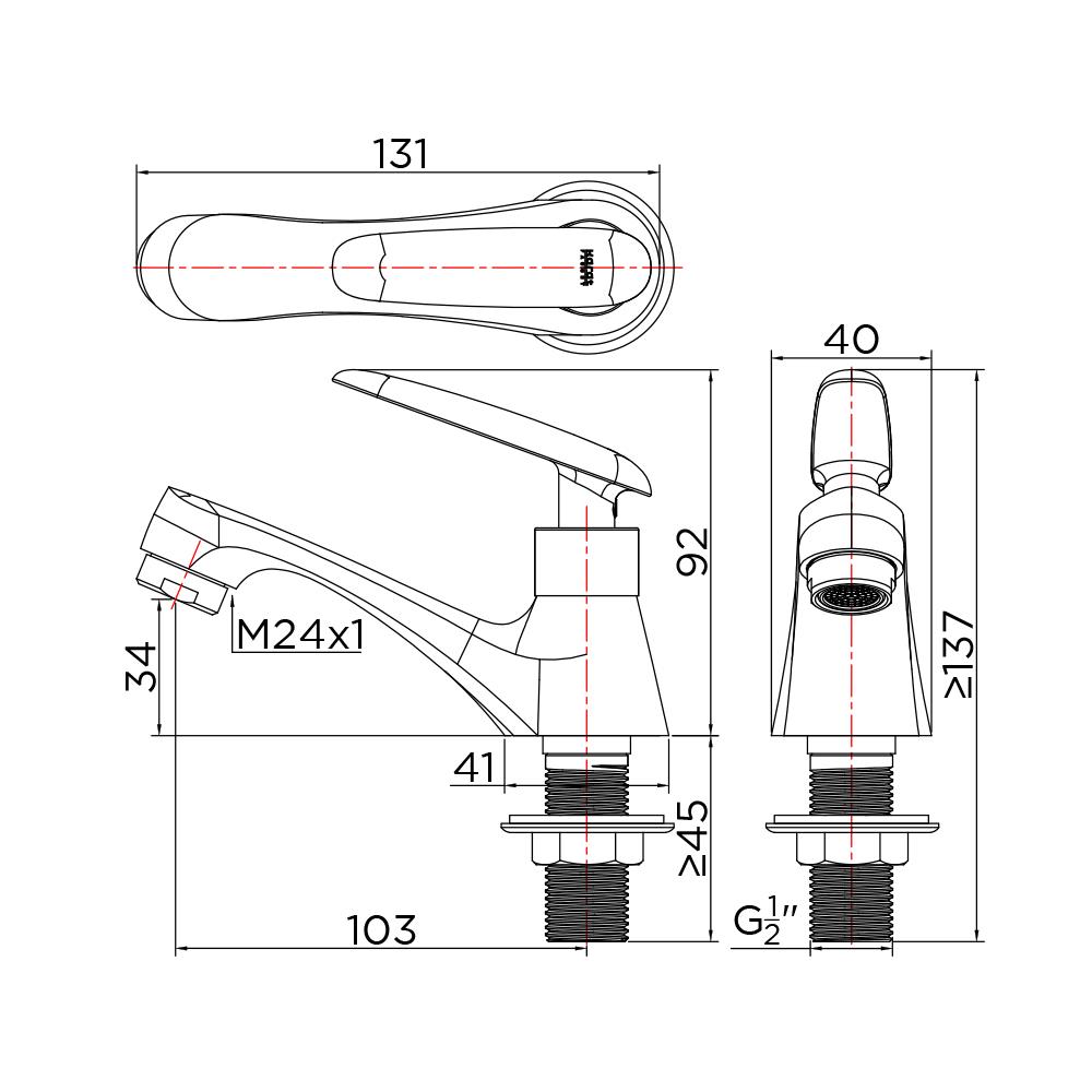 ก๊อกอ่างล้างหน้า KARAT FAUCET KF-48-100A-50
