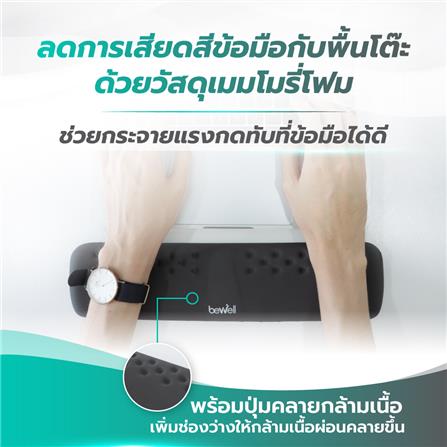 แผ่นรองข้อมือ BEWELL G097172-OF014 สีดำ_2