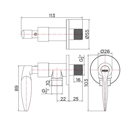 วาล์วฝักบัว 1 ทาง KARAT FAUCET KF-47-470-50_2