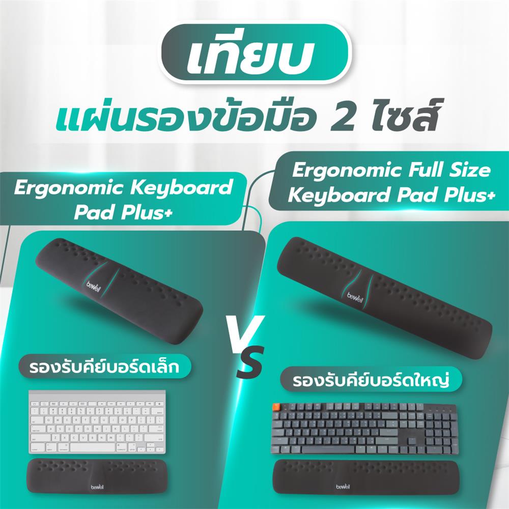 แผ่นรองข้อมือ BEWELL G097172-OF015 สีดำ